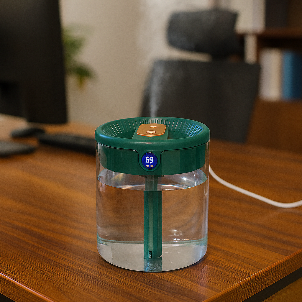 촉촉공간 C타입 듀얼 무드등가습기 1.3L 가정 사무실 탁상용 그린