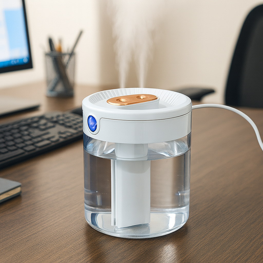 촉촉공간 C타입 듀얼 무드등가습기 1.3L 가정 사무실 탁상용 화이트