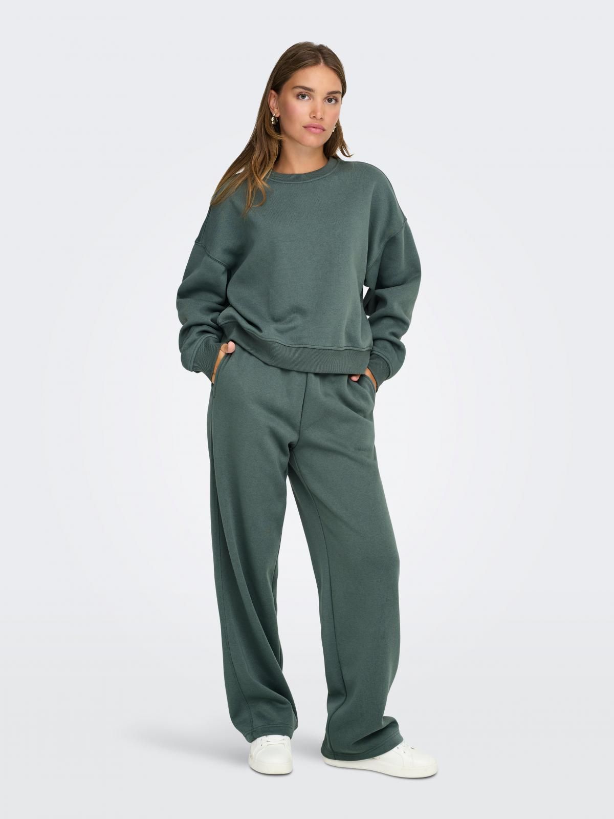 온리 테크니컬 베이직 루즈핏 맨투맨 긴팔 15338727_1469 GREEN / BALSAM GREEN - 상세 이미지 5