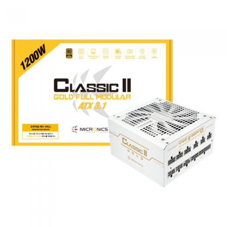 -마이크로닉스 Classic II 1200W 80PLUS골드 풀모듈러 화이트 ATX3.1-(빠른배송)