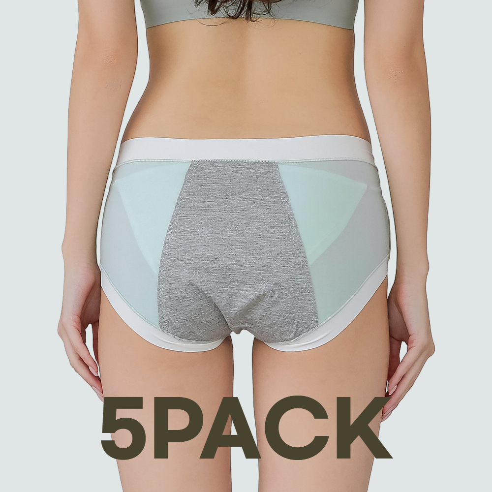 코지 위생팬티 5매입 언더액티브 3중방수포 여성 샘방지 초경 면 모달 여자 생리 팬티 제품 이미지
