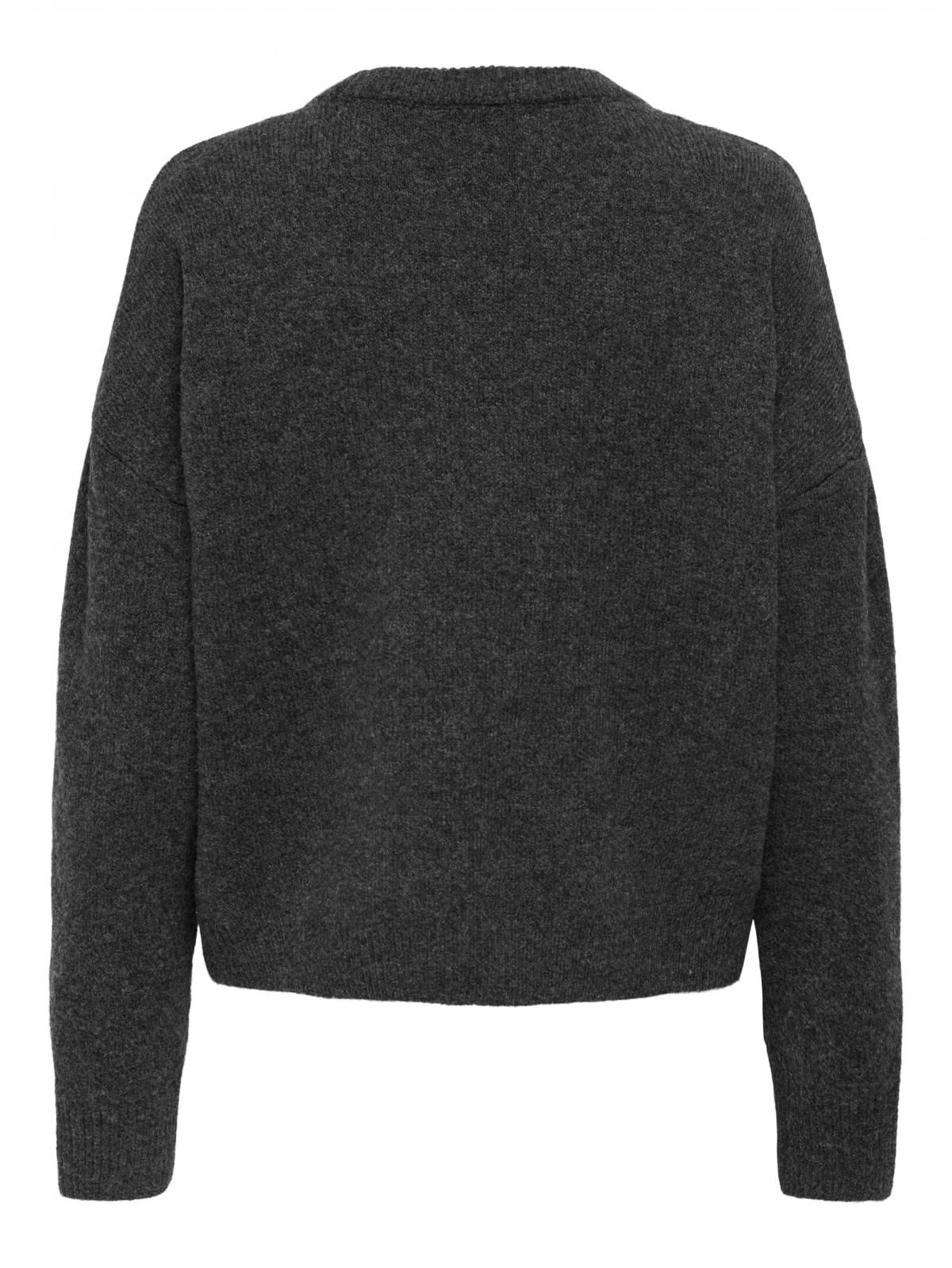 온리 비딩 라운드넥 니트 스타 포인트 15353062_2383_1201581 GREY / DARK GREY MELANGE - 상세 이미지 4