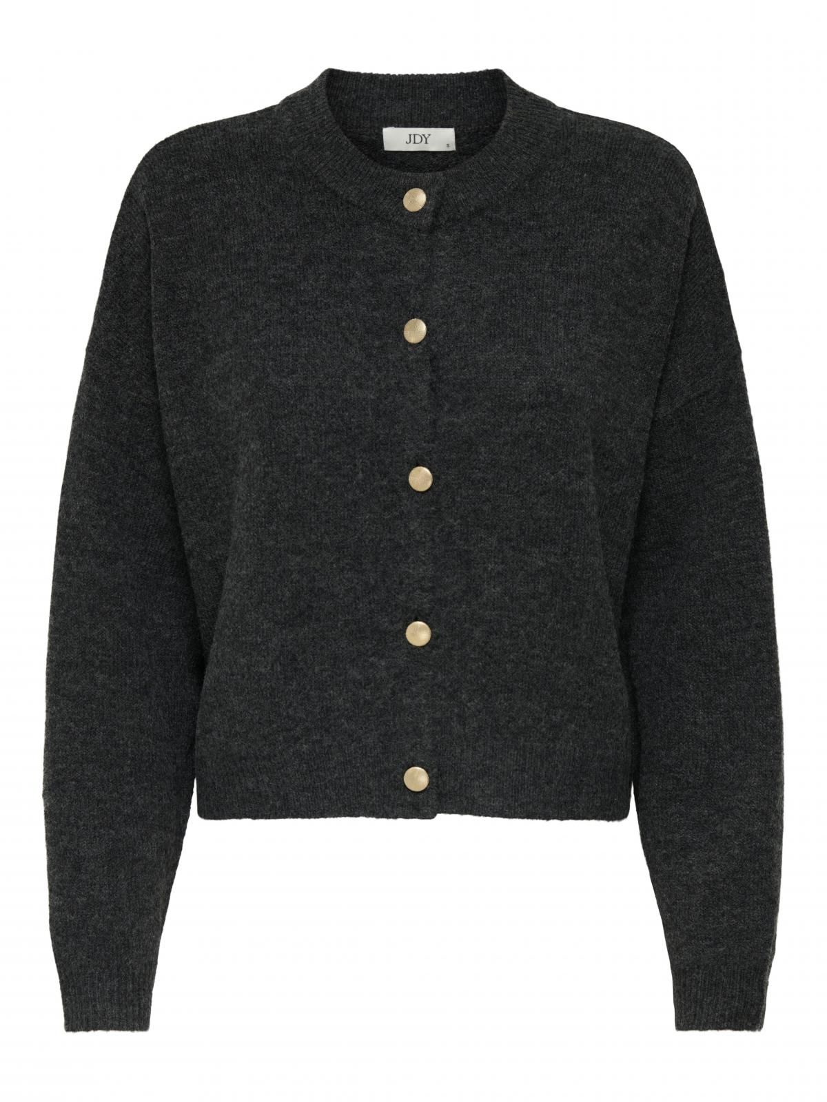 제이디와이 플렉서블 라운드넥 니트 가디건 15355480_2383 GREY / DARK GREY MELANGE - 상세 이미지 3