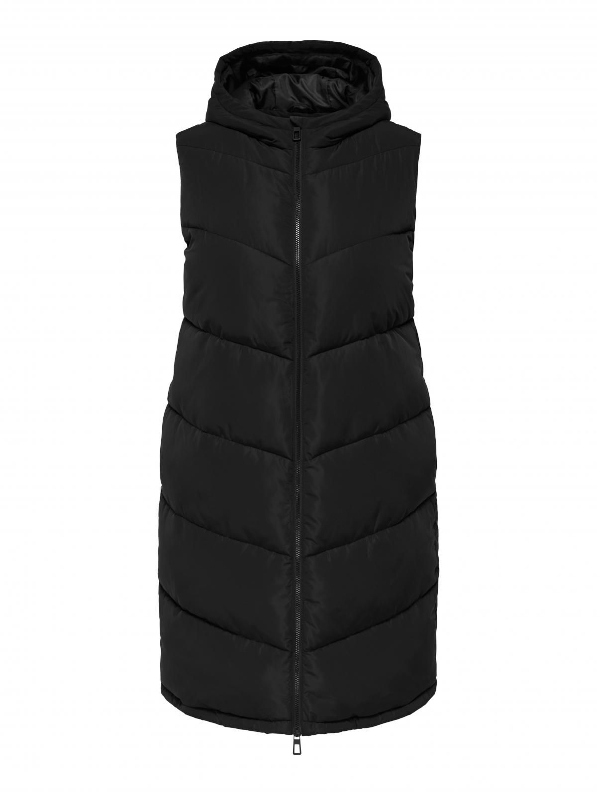 온리 테크니컬 롱 패딩 베스트 플러스사이즈 15358817_2161 BLACK / BLACK - 상품 이미지