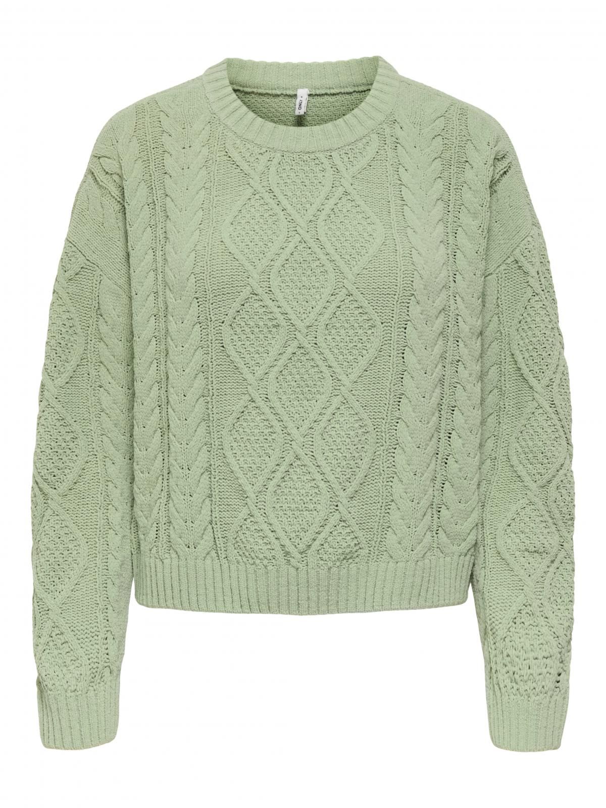 온리 케이블 니트 라운드넥 민트 레귤러핏 15351234_1661 GREY / DESERT SAGE - 상세 이미지 3