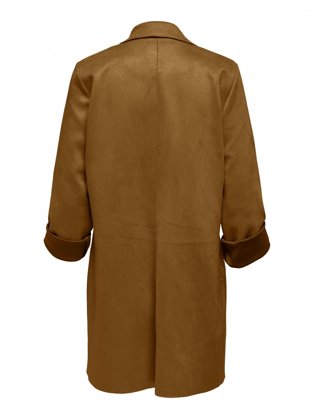 온리 테일러드 브라운 롱코트 15179864_409 BROWN / COGNAC - 상세 이미지 4