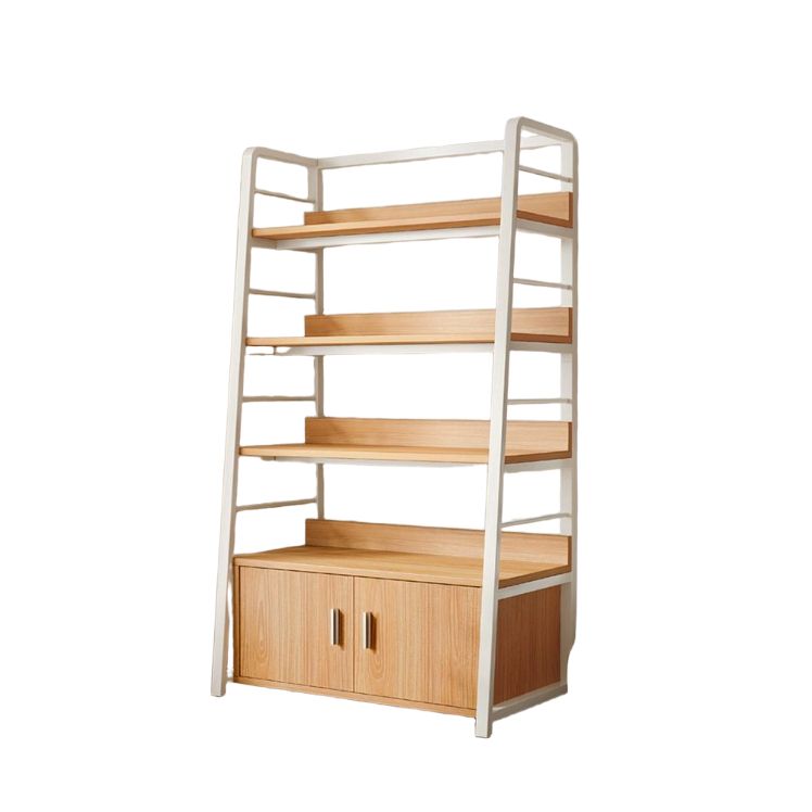 원목 카페 진열대 선반 수납장 디스플레이 매장 깊이 35cm 5단 60cm 짙은 호두색 - 상품 이미지