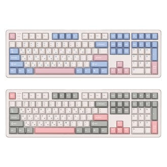 ABKO 앱코 AR108G 원토글 노니드 무브 알루미늄 3모드 블루투스 유무선 기계식 키보드 FL CMMK 그레이스노우축