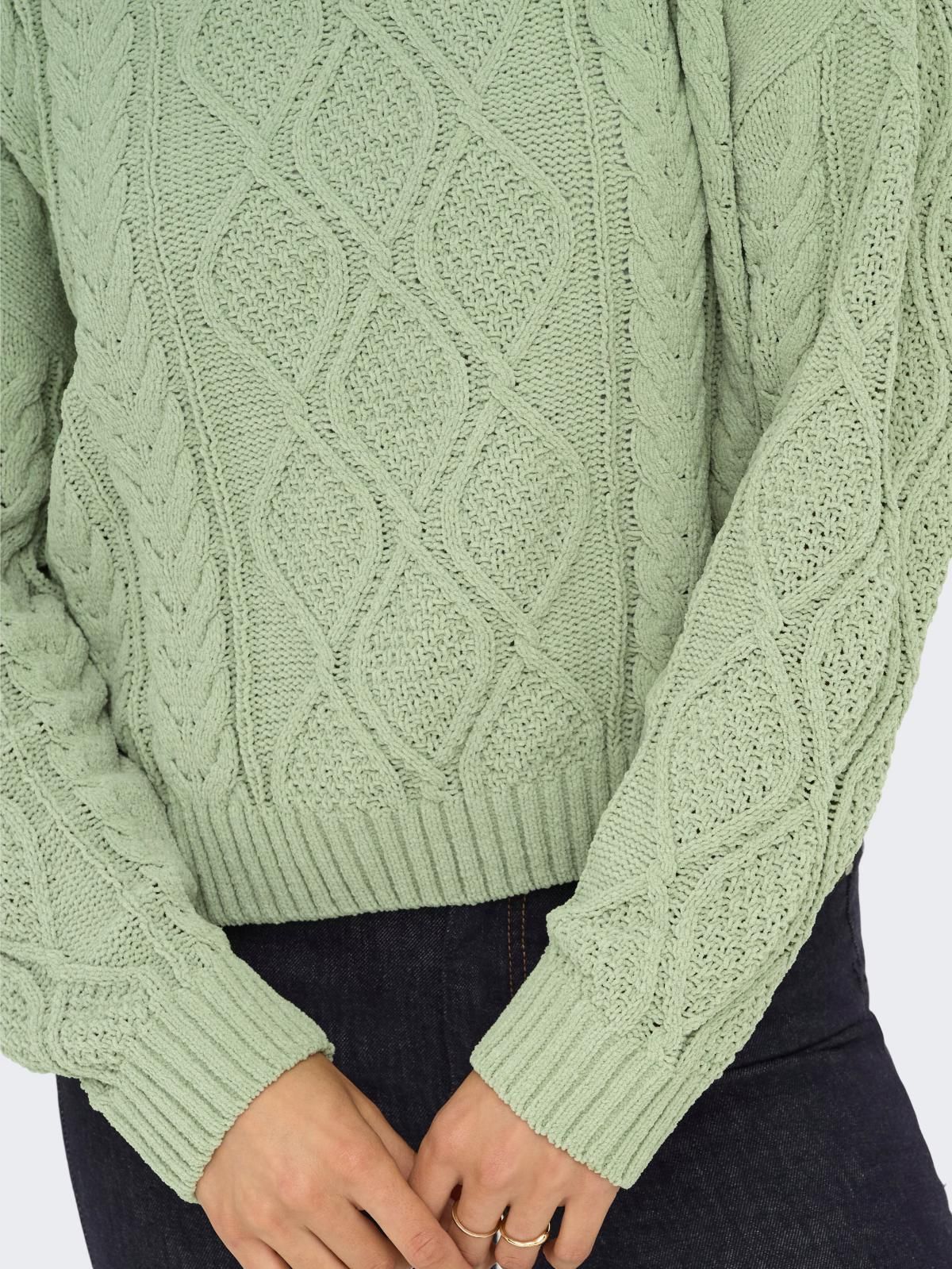 온리 케이블 니트 라운드넥 민트 레귤러핏 15351234_1661 GREY / DESERT SAGE 이미지 7