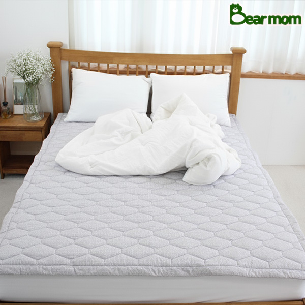 전기매트 장판용 베어맘 도톰한 초고밀도 마이크로 원단 침대 패드 더블 퀸 겸용 사계절용 요 이불