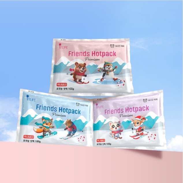 대용량 포켓용핫팩 100g 학원 판촉용 캐릭터핫팩 200개 1BOX - 상세 이미지 2