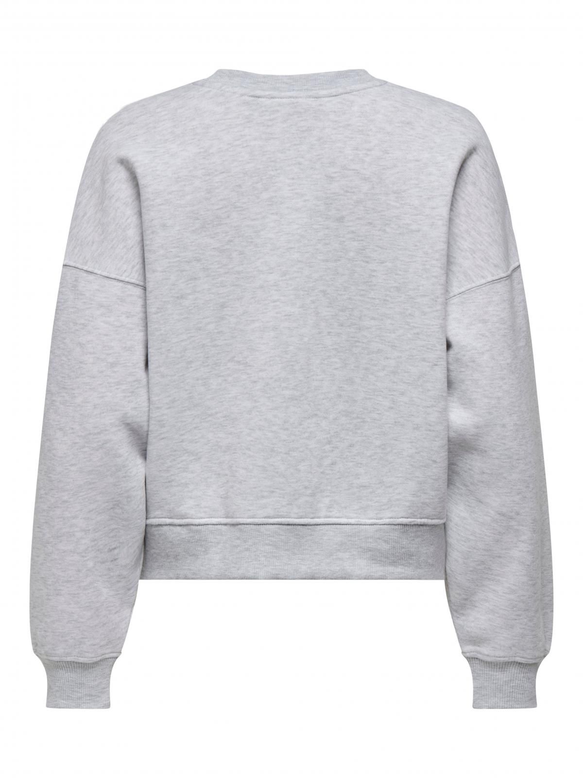 온리 라이트그레이 베이직 크루넥 맨투맨 15338727_2381 GREY / LIGHT GREY MELANGE - 상세 이미지 4
