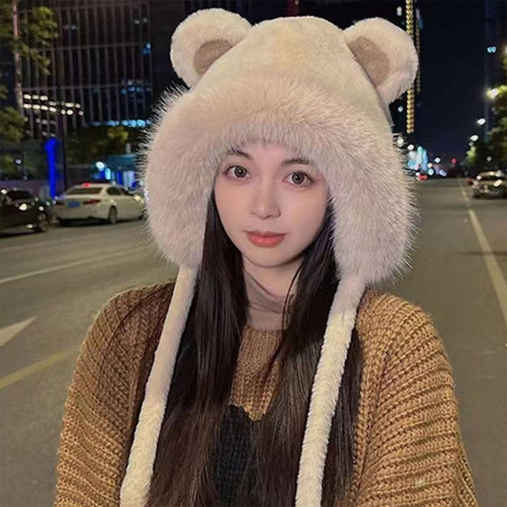귀달이 모자 방한 털 따뜻한 겨울 여성 귀 덮개 덮는 귀여운 패션 여자 귀도리 귀마개 - 상품 이미지