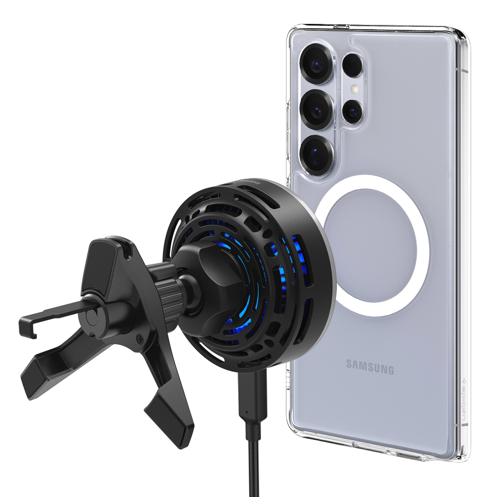 Qi2 맥세이프 차량용 핸드폰 거치대 고속 무선 쿨링 펠티어 충전기 EV15MAA 송풍구형