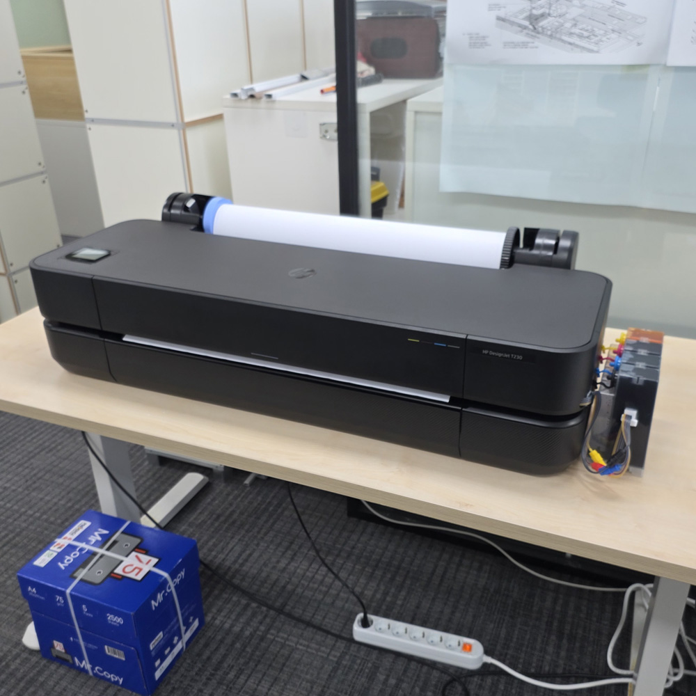 HP 플로터렌탈 디자인젯 T230 24인치 A1 무한잉크 플로터임대 - 상세 이미지 4