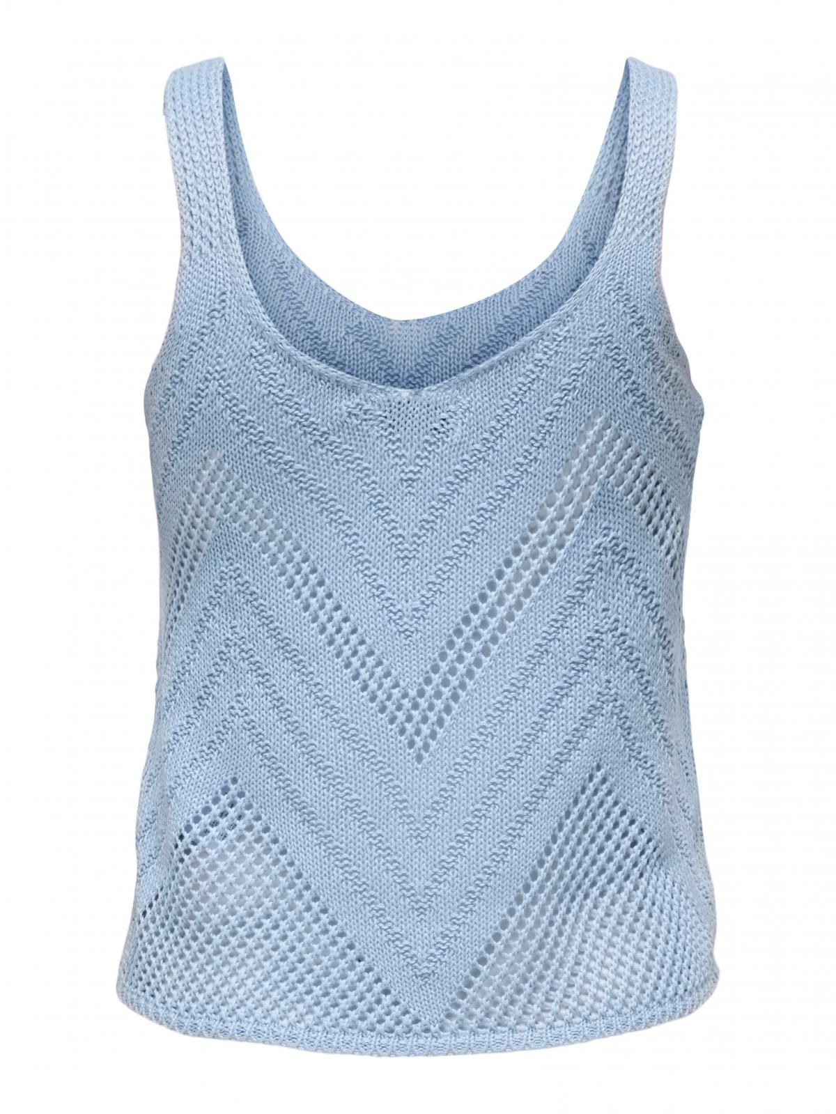 제이디와이 테크니컬 브이넥 니트 민소매 탑 15226348_3013 BLUE / SOFT CHAMBRAY - 상세 이미지 5
