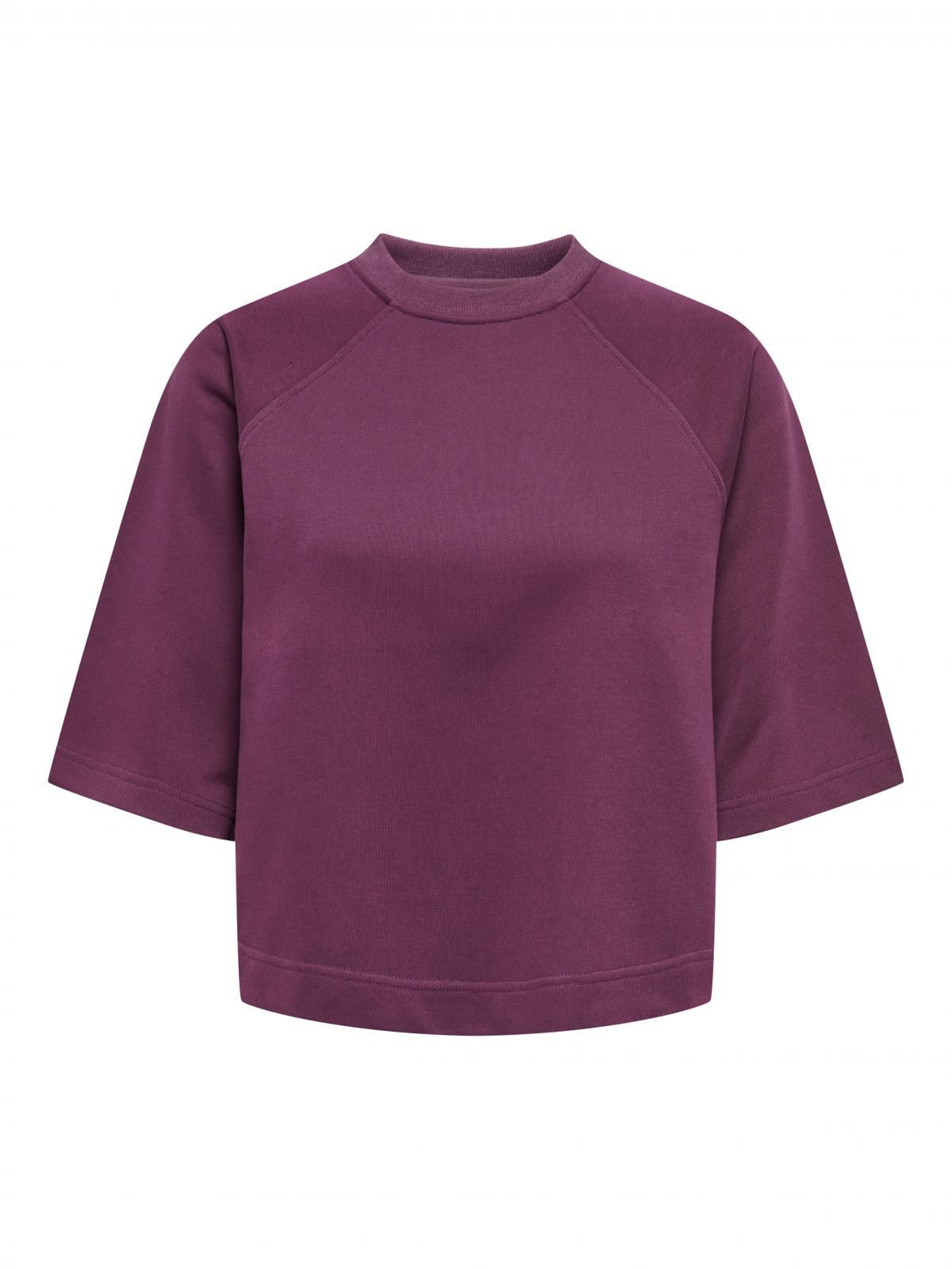 온리 베이직 라운드넥 테크니컬 맨투맨 15365101_1045 PURPLE / MAUVE WINE - 상세 이미지 3