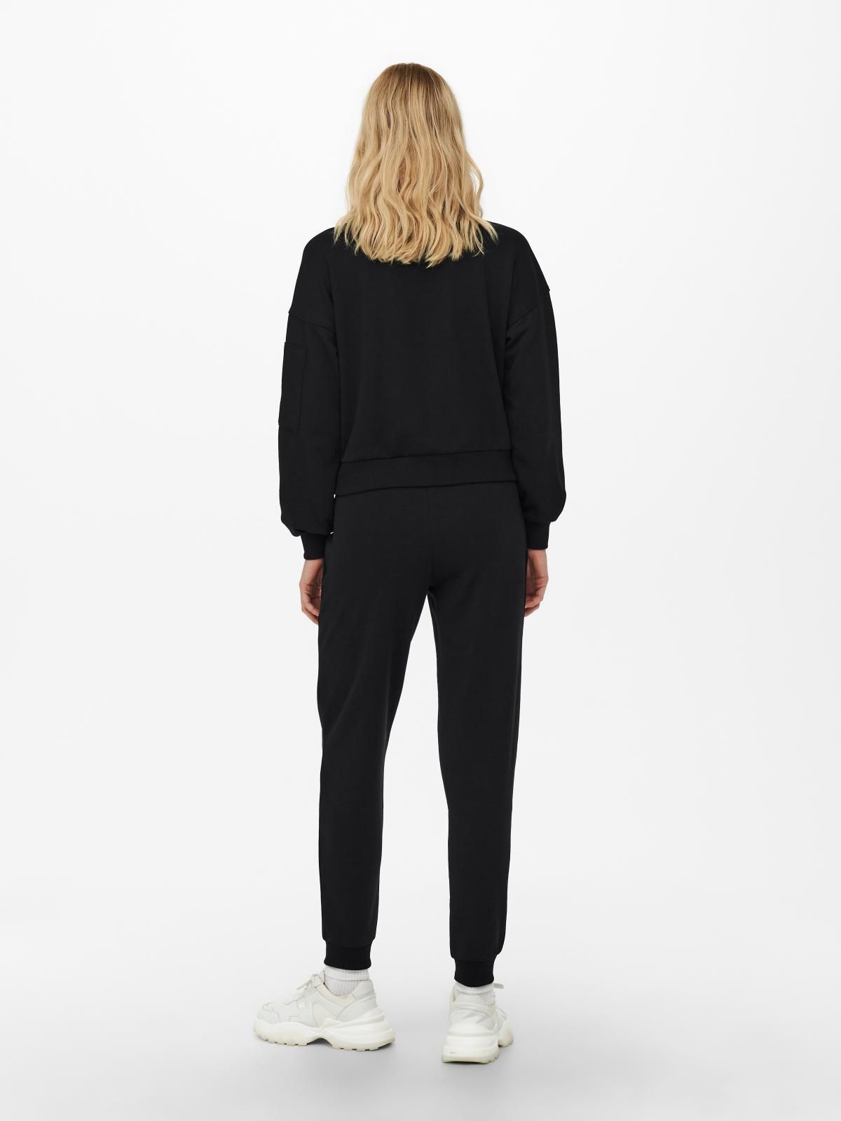 온리 테크니컬 하이넥 집업 루즈핏 맨투맨 15236602_2161 BLACK / BLACK - 상세 이미지 2