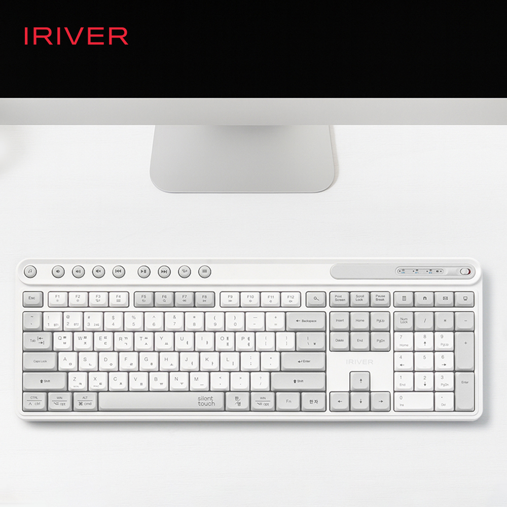 아이리버 MWK601 항균 블루투스 멀티페어링 무소음 무선 키보드 블랙 이미지 4