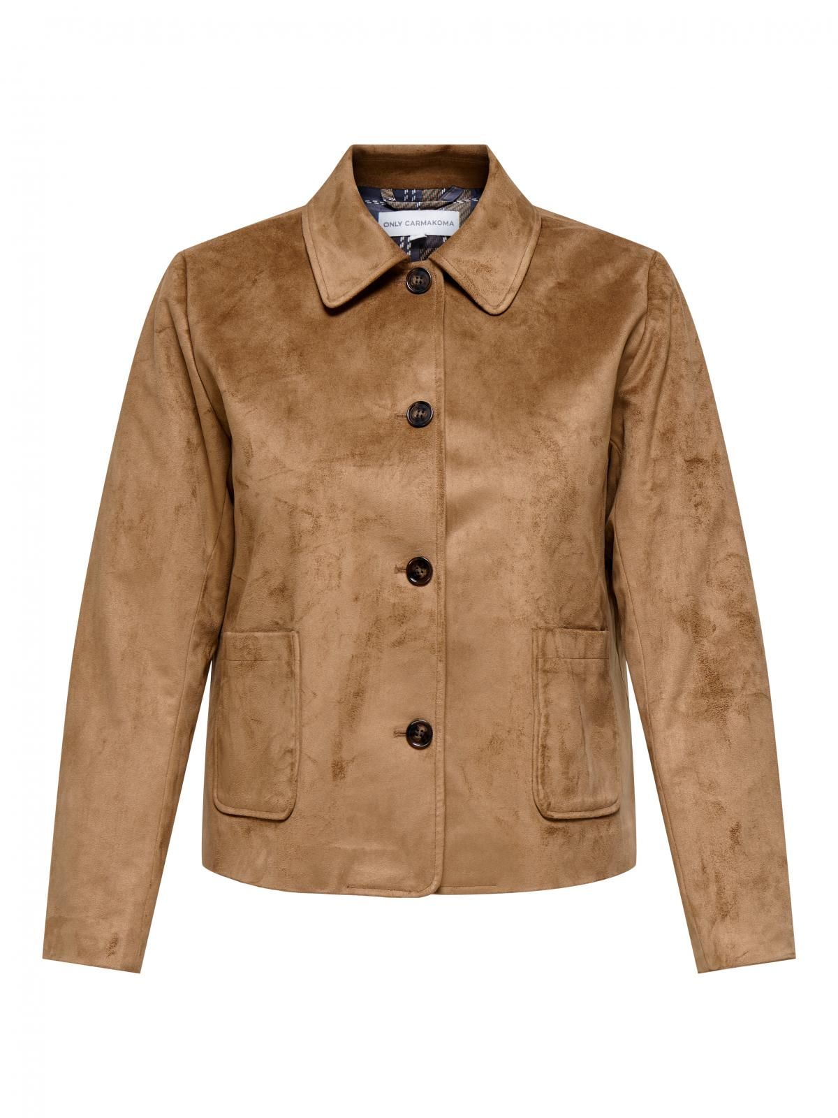 온리 스웨이드 테일러드 재킷 카멜 15360624_409 BROWN / COGNAC - 상품 이미지