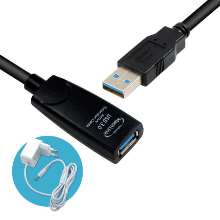 USB 3.0 리피터 유전원 연장 케이블 30M ML-PWU3R30