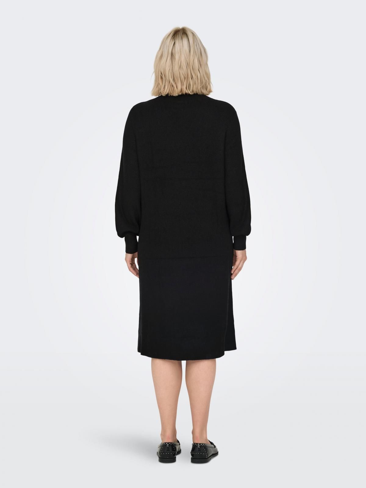 온리 커브핏 브이넥 미디 원피스 15327167_2161 BLACK / BLACK - 상세 이미지 2