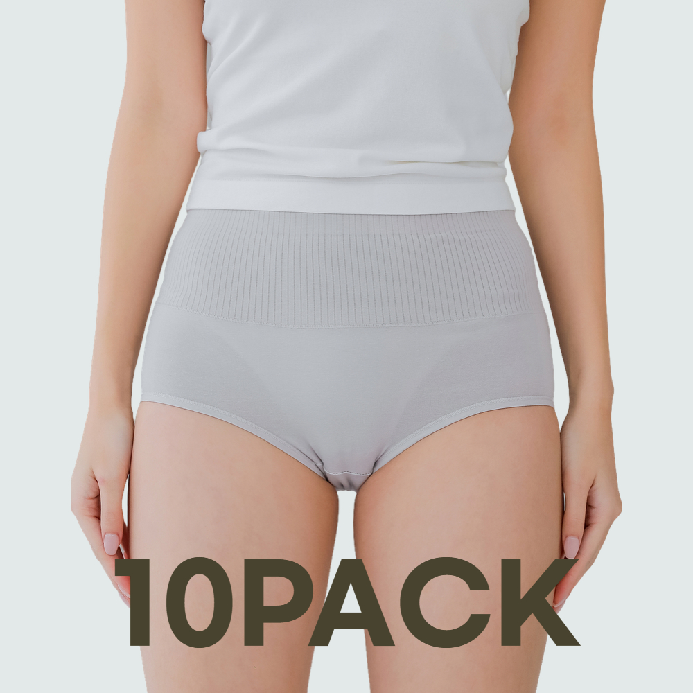 5+5 여성 팬티 면 순면 하이웨스트 복부 편한 속옷 요일 맥시 질염 예방 제품 이미지