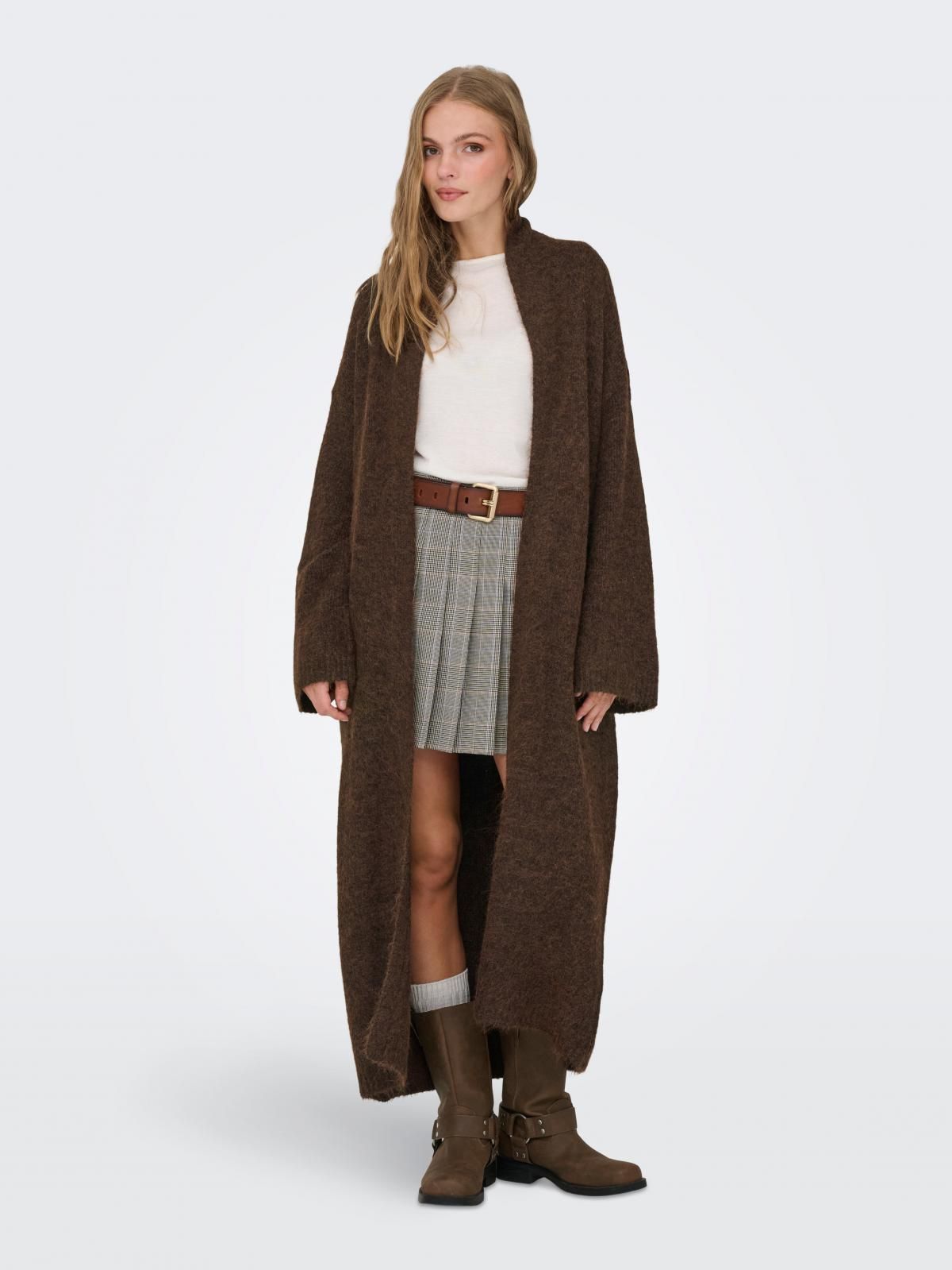 온리 롱 브라운 니트 브이넥 가디건 15350973_280 BROWN / SEAL BROWN - 상세 이미지 2