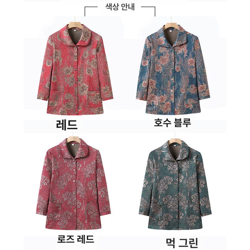 할머니 여름 블라우스 외출복 모임복 셔츠 하객룩 상의 - 상세 이미지 3