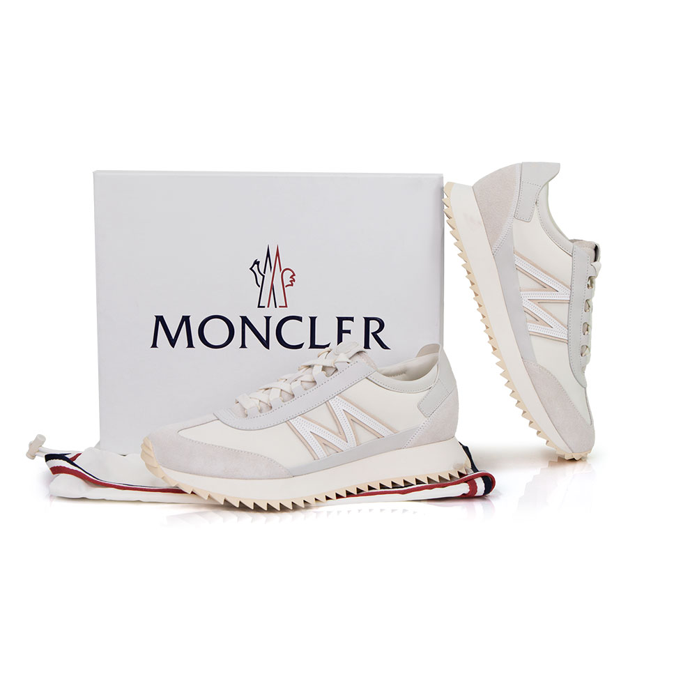 몽클레어 PACEY2 스웨이드 누벅 화이트 스니커즈 4M00210 M7280 04A (2025 F/W) 이미지 6
