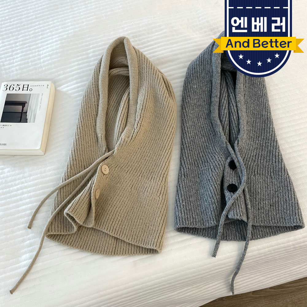 바라클라바 후드 넥워머 방한 니트 모자 겨울 러닝 니트 여성 워머 이미지 7