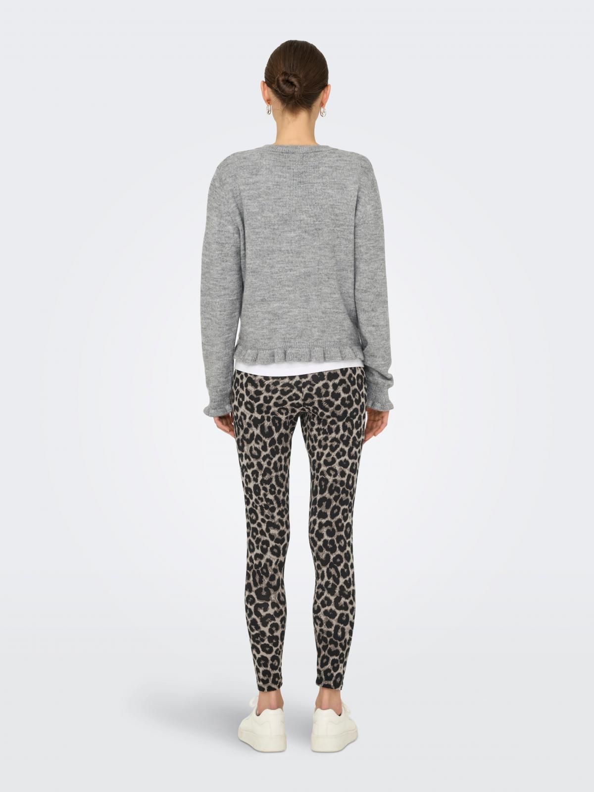 제이디와이 프릴 라운드넥 니트 카디건 15363485_2381 GREY / LIGHT GREY MELANGE - 상세 이미지 3