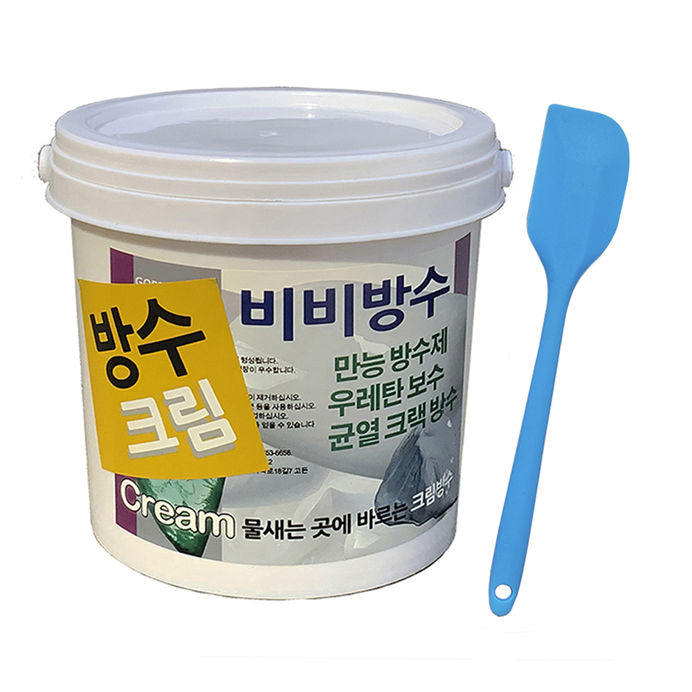 방수 크림 - 만능방수 우레탄보수 균열 벽돌줄눈 비비방수-회색, 녹색, 투명-1.2kg 제품 이미지
