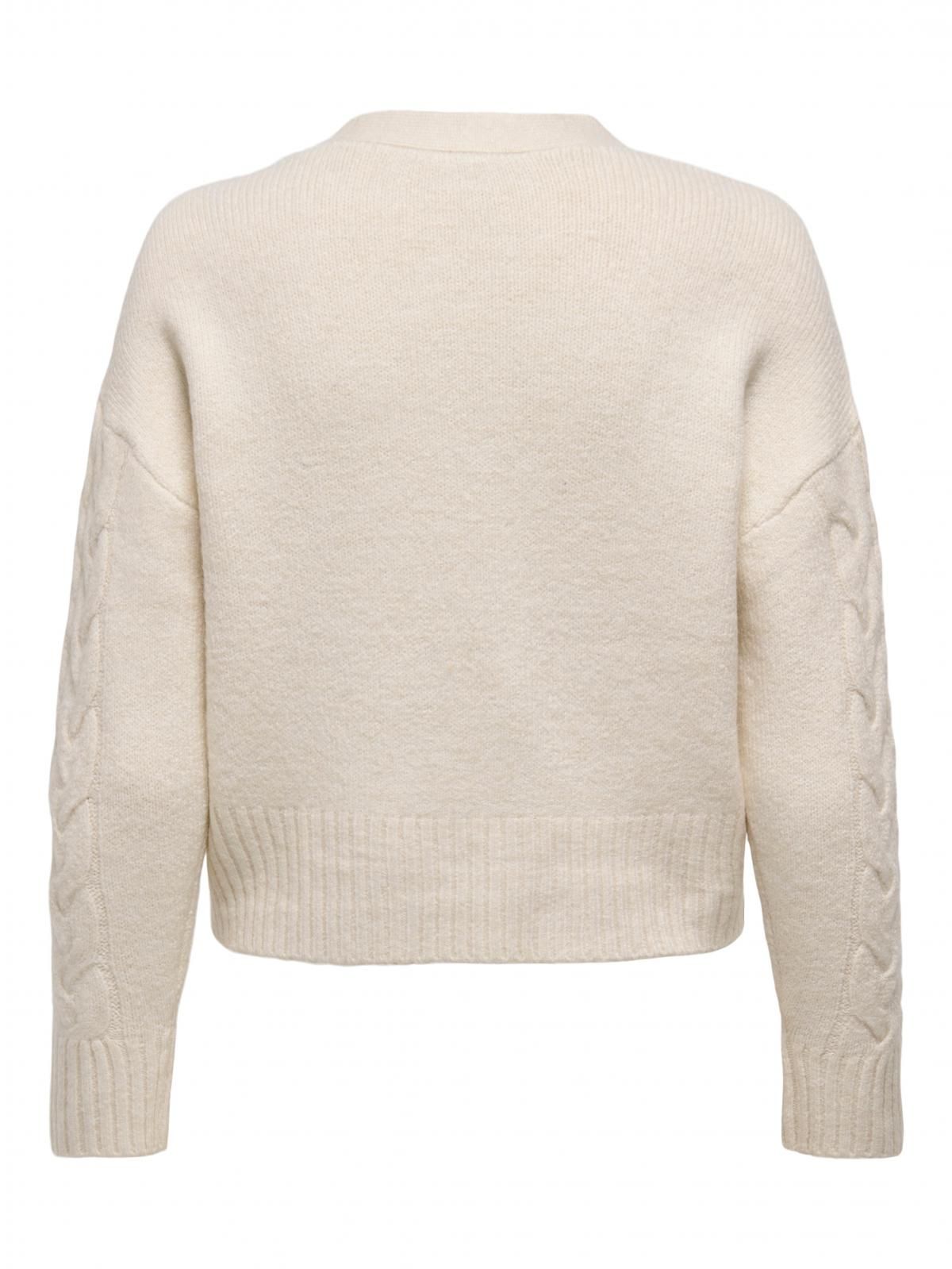 온리 케이블 니트 브이넥 크롭 카디건 15352216_31_1232656 WHITE / WHITECAP GRAY - 상세 이미지 4