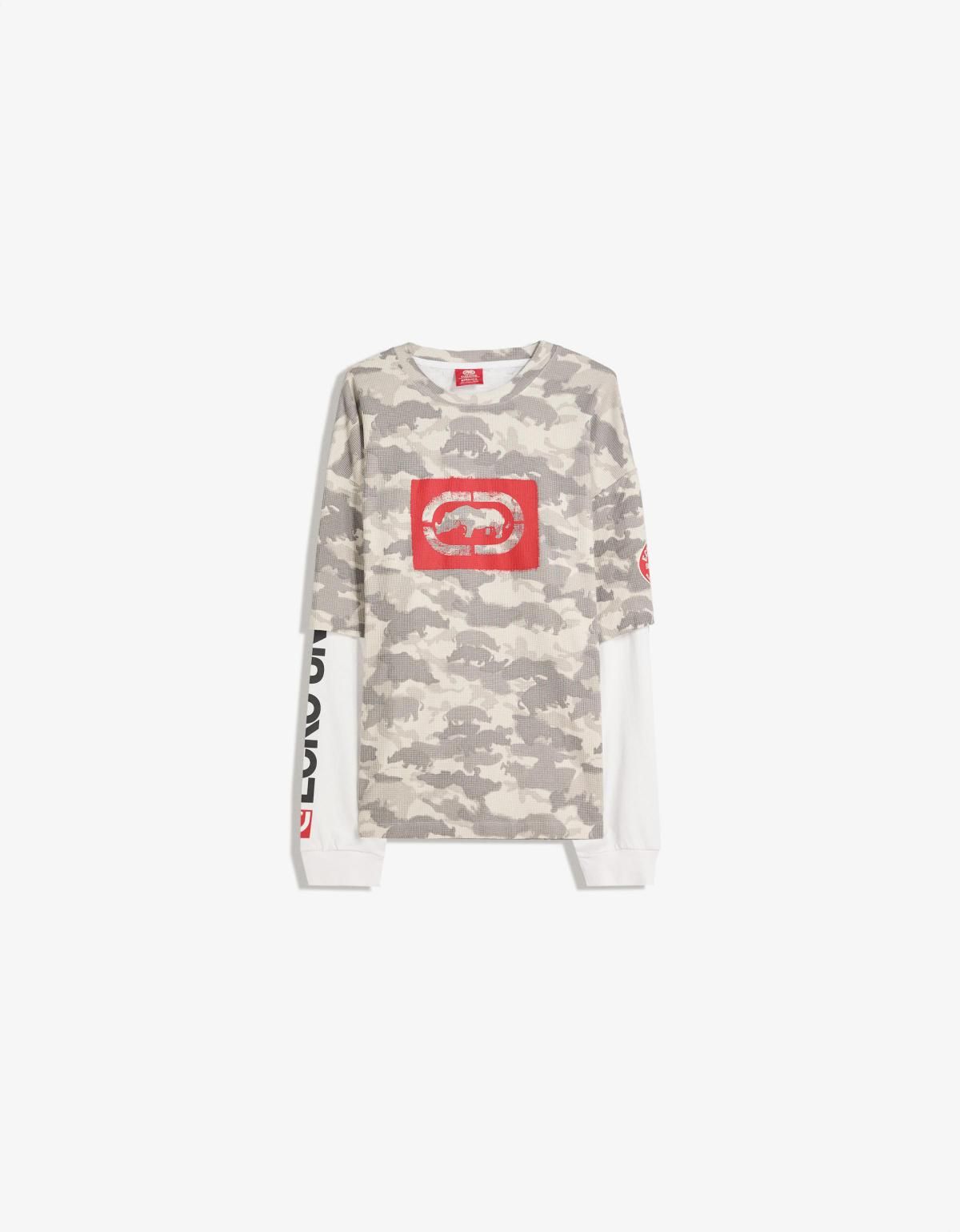 버쉬카 Ecko Unltd 카모플라주 레이어드 긴팔 티셔츠 8052/443 GREEN - 상세 이미지 2