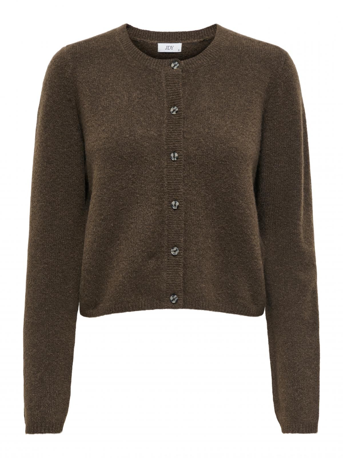 제이디와이 플렉서블 니트 라운드넥 카디건 15330581_273_1132879 BROWN / SLATE BLACK - 상세 이미지 3