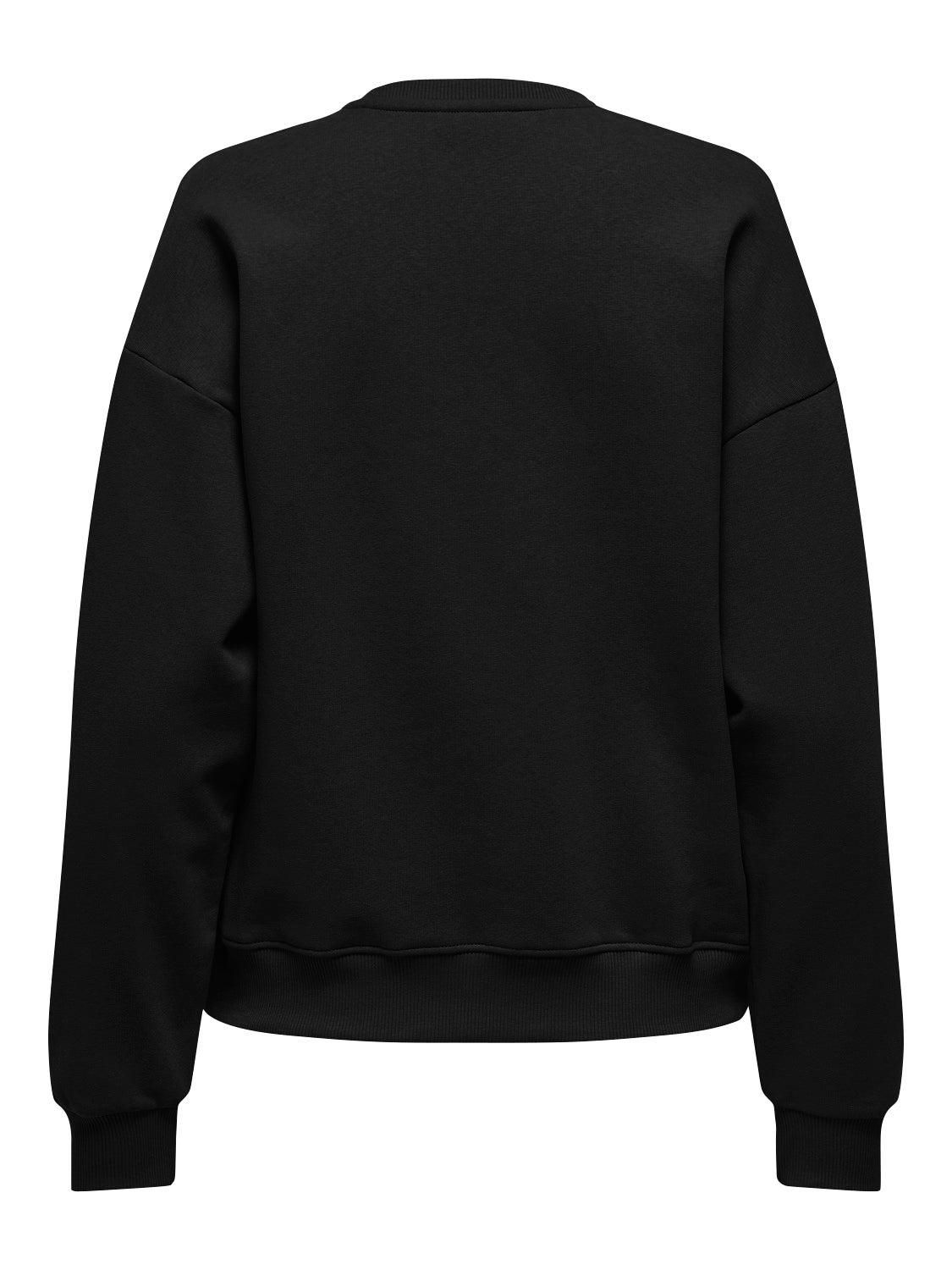 온리 프릴 라운드넥 레귤러핏 맨투맨 블랙 코튼 15355795_2161 BLACK / BLACK - 상세 이미지 5