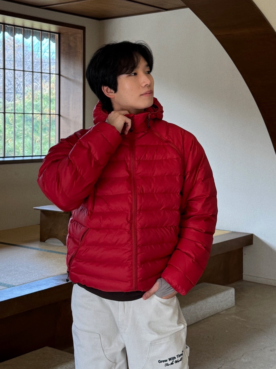 (남녀공용) 프리미엄 레글런 경량 숏 패딩 / 겨울 오버 루즈 투웨이 크롭 점퍼 이미지 7
