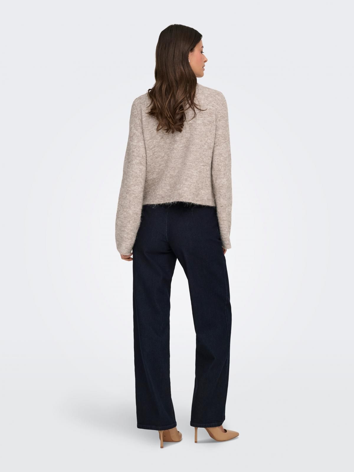 온리 펄장식 플랫니트 라운드넥 카디건 15375519_7383_1278984 BROWN / MALT BALL - 상세 이미지 2