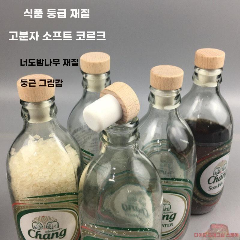 버섯형 나무병 마개 와인 보드카 유리병 T형 - 상세 이미지 2