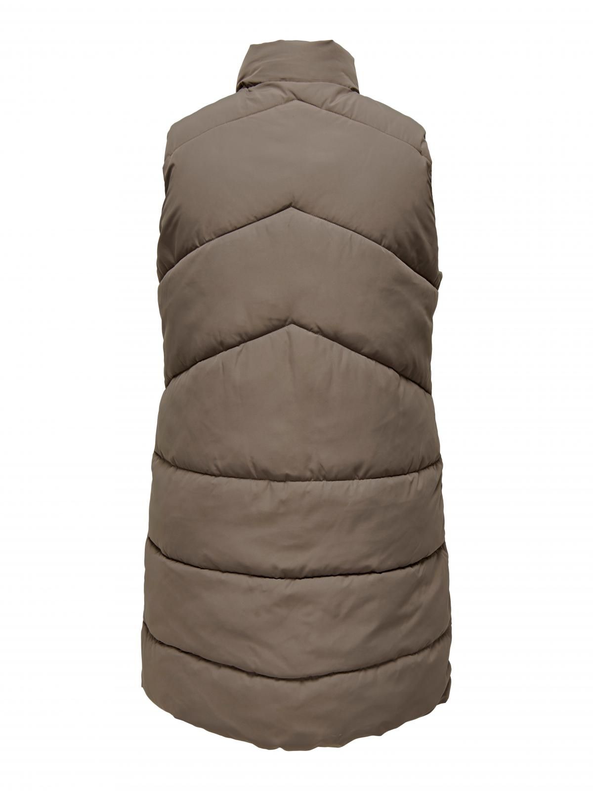 온리 롱 패딩 베스트 프리미엄 심플 15323268_120 GREY / WALNUT - 상세 이미지 3