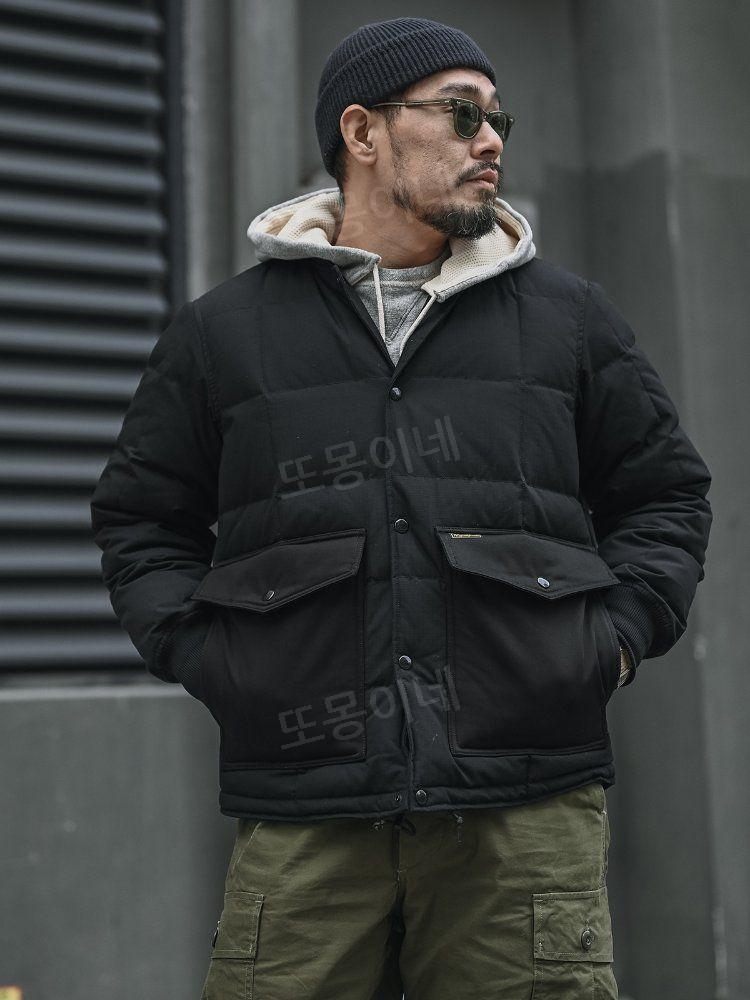브론슨 BRONSON 라이너 재킷 다운 박스 퀼팅 육군 녹색 S - 상세 이미지 4