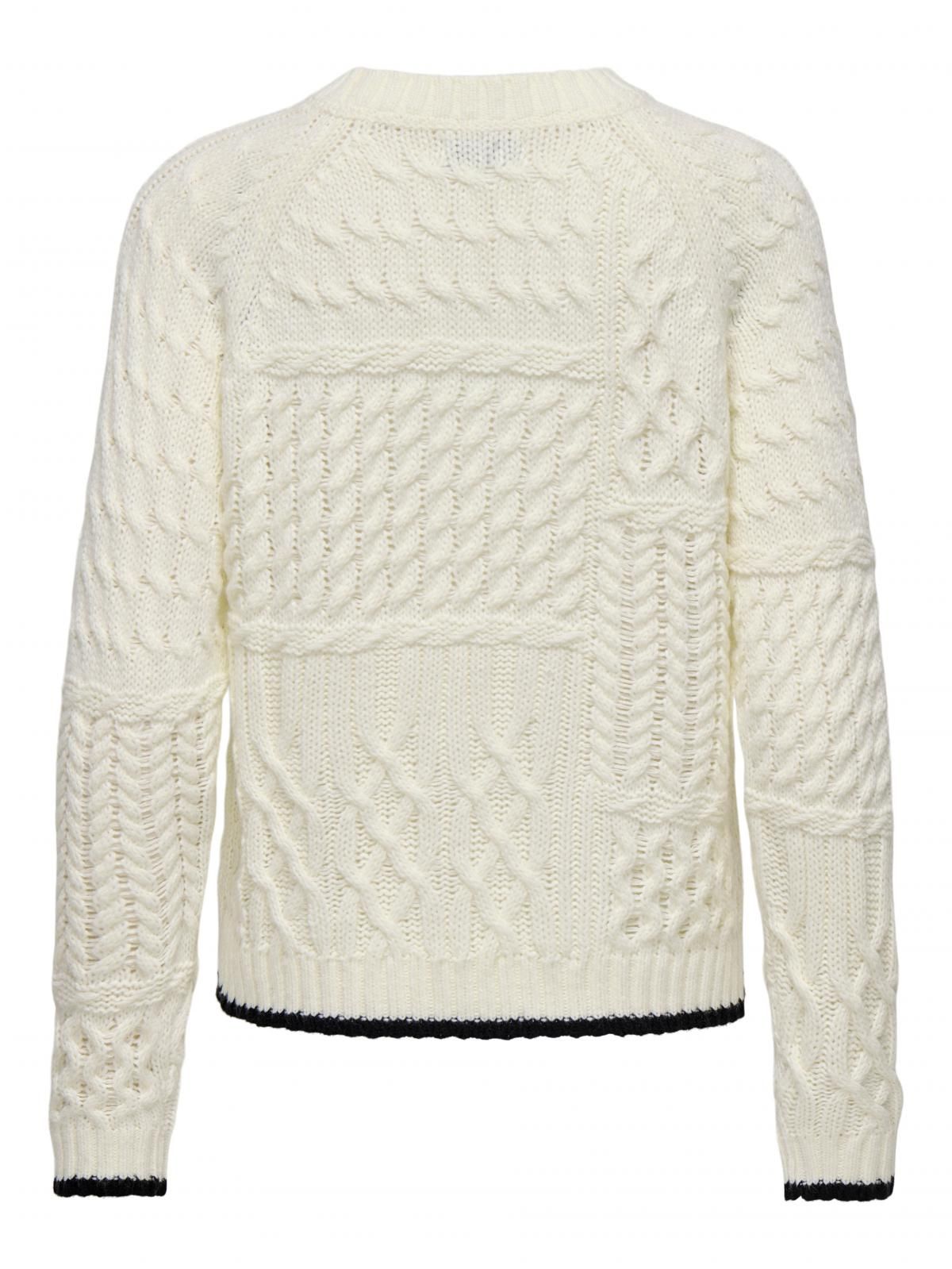 제이디와이 테크니컬 라운드넥 니트 스웨터 15341078_290_1162595 WHITE / EGGNOG - 상세 이미지 4