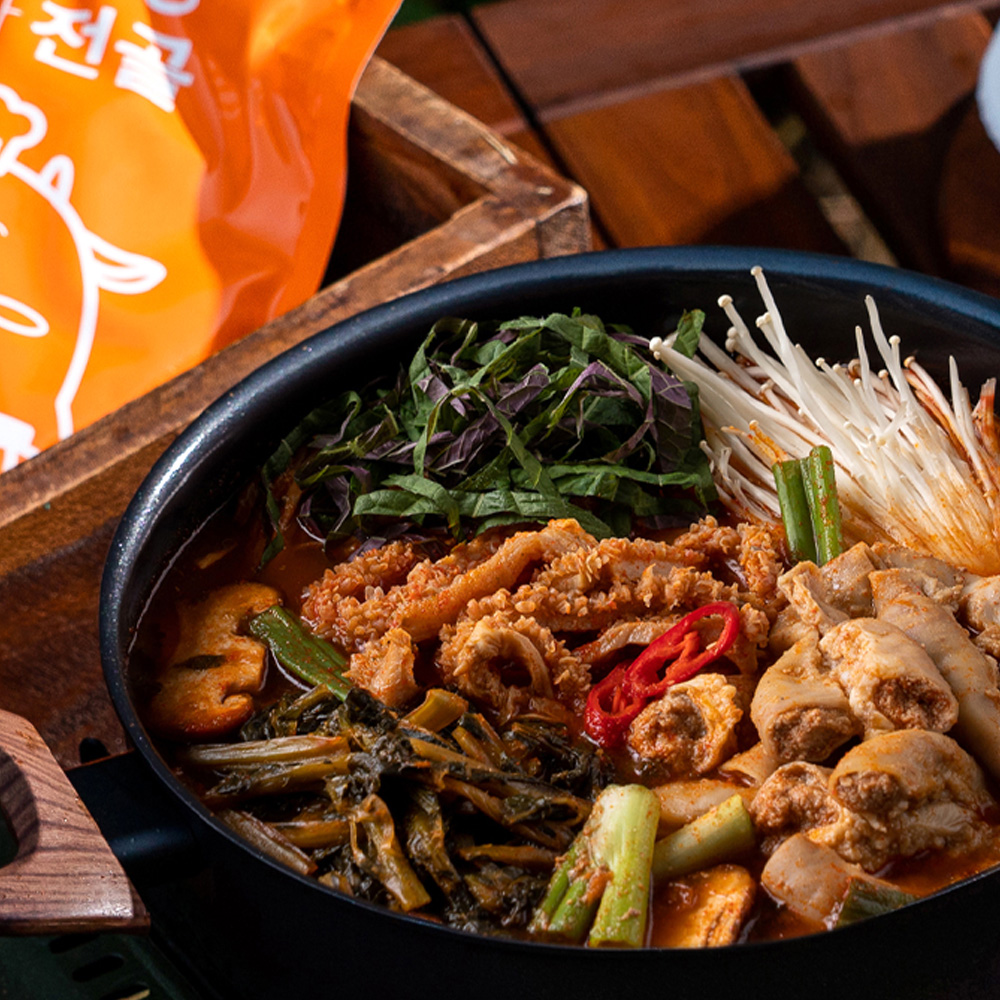 집에서먹자 곱창전골 곱이고운 푸짐한 간편조리 캠핑 시래기 소 곱창전골 1kg 상세 이미지 7