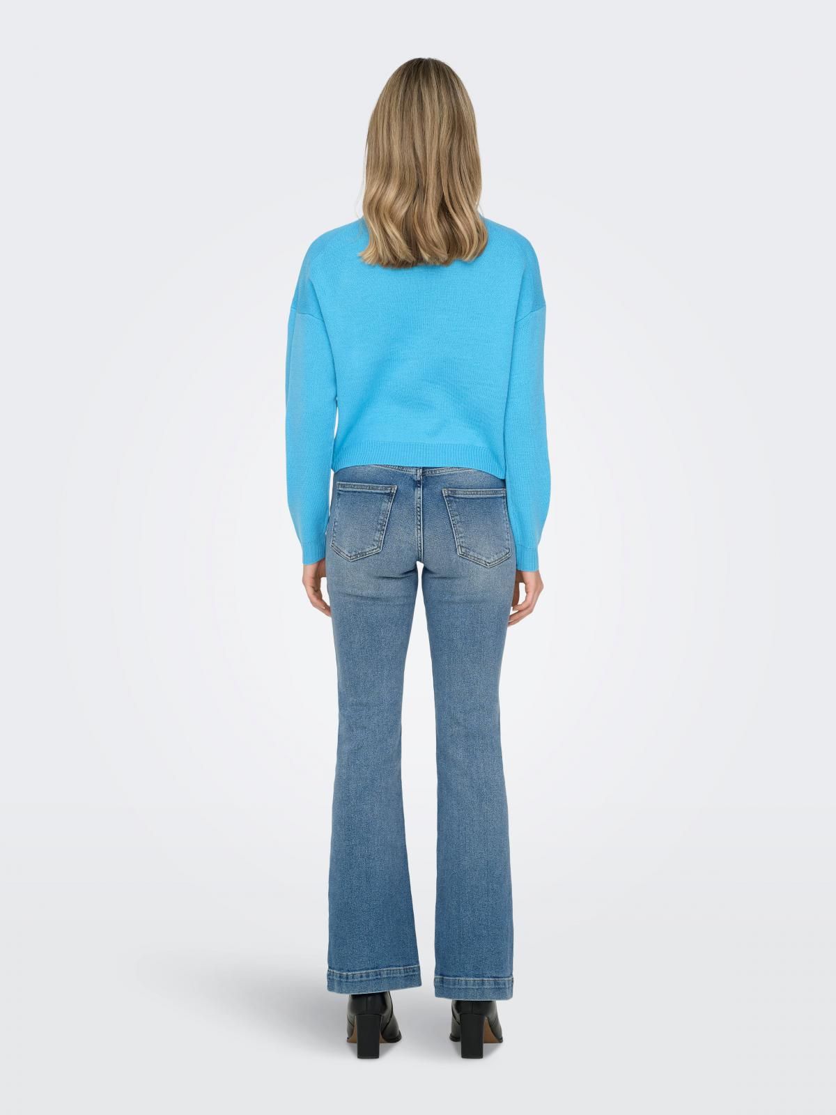 온리 라운드넥 소프트 베이직 스카이 블루 니트 15321247_1375 BLUE / BLUE MIST - 상세 이미지 3