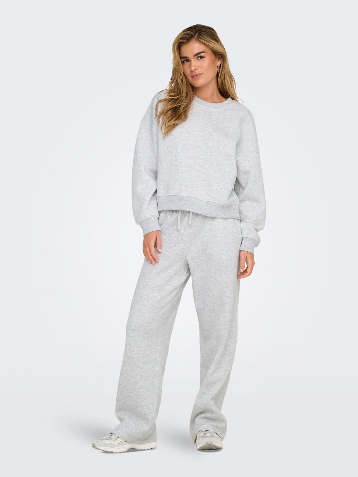 온리 라이트그레이 베이직 크루넥 맨투맨 15338727_2381 GREY / LIGHT GREY MELANGE - 상세 이미지 5