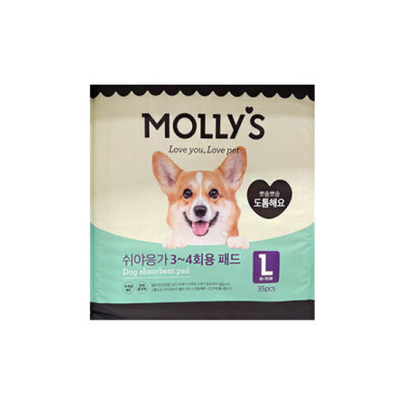 몰리스 쉬야응가 3-4회용 배변패드 L 35매 - 2개