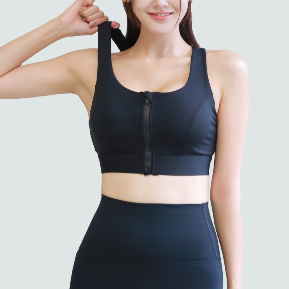 스포츠브라 앞지퍼 하이서포트  지지력 좋은 집업 브라 헬스 러닝 미니마이저 빅사이즈 제품 이미지