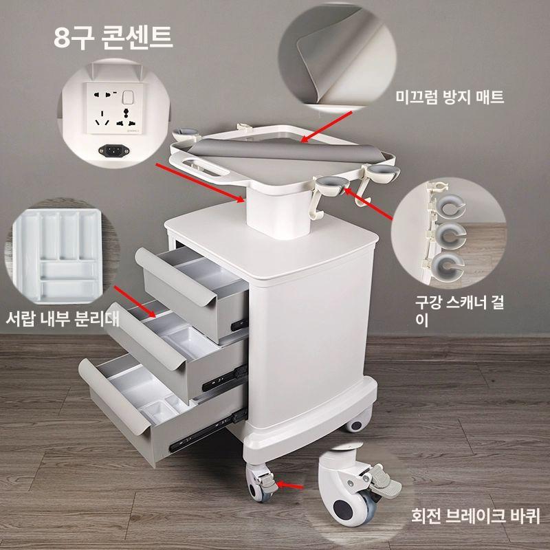 의료용 카트 이동식 병동 수술실 회진용 트롤리 병원 의료 장비 - 상세 이미지 2