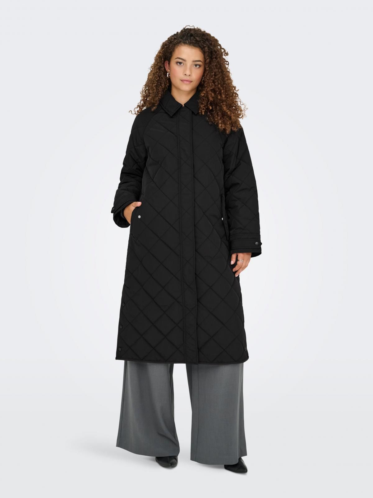 온리 테크니컬 퀼팅 롱 패딩 15362139_2161 BLACK / BLACK - 상세 이미지 2